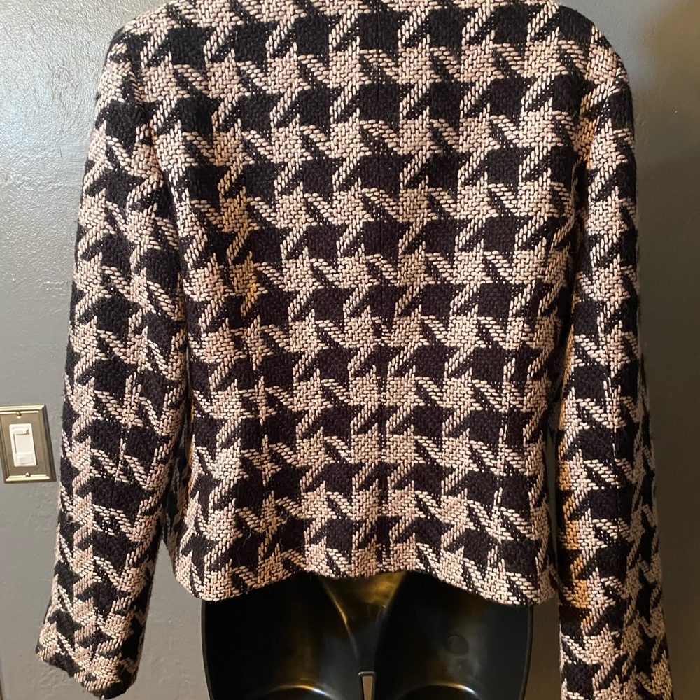 I.N.C Black And White Large Pattern Houndstooth J… - image 3
